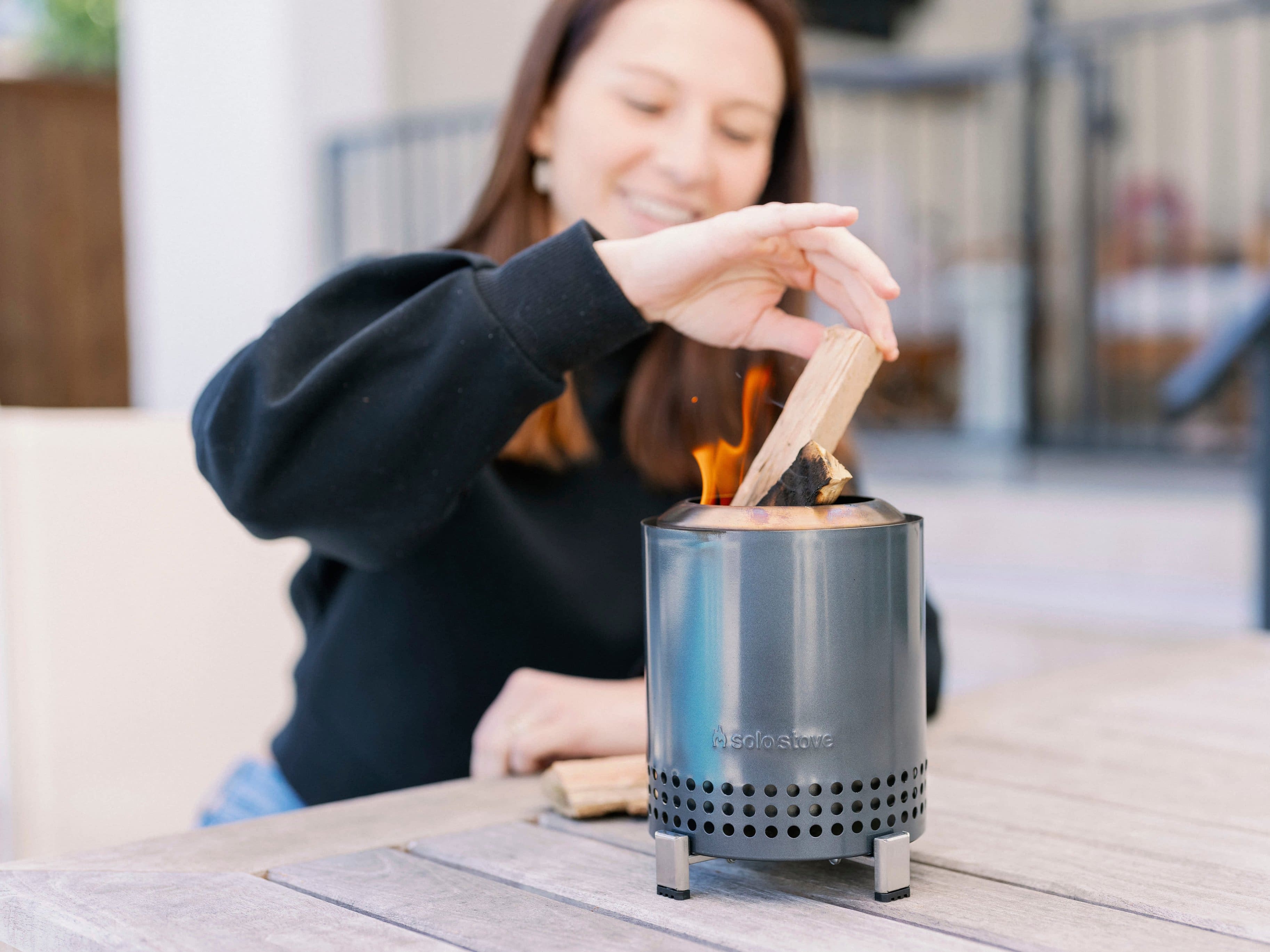 Alt View 14. Solo Stove - Mesa XL Firepit - Gunmetal Metallic.