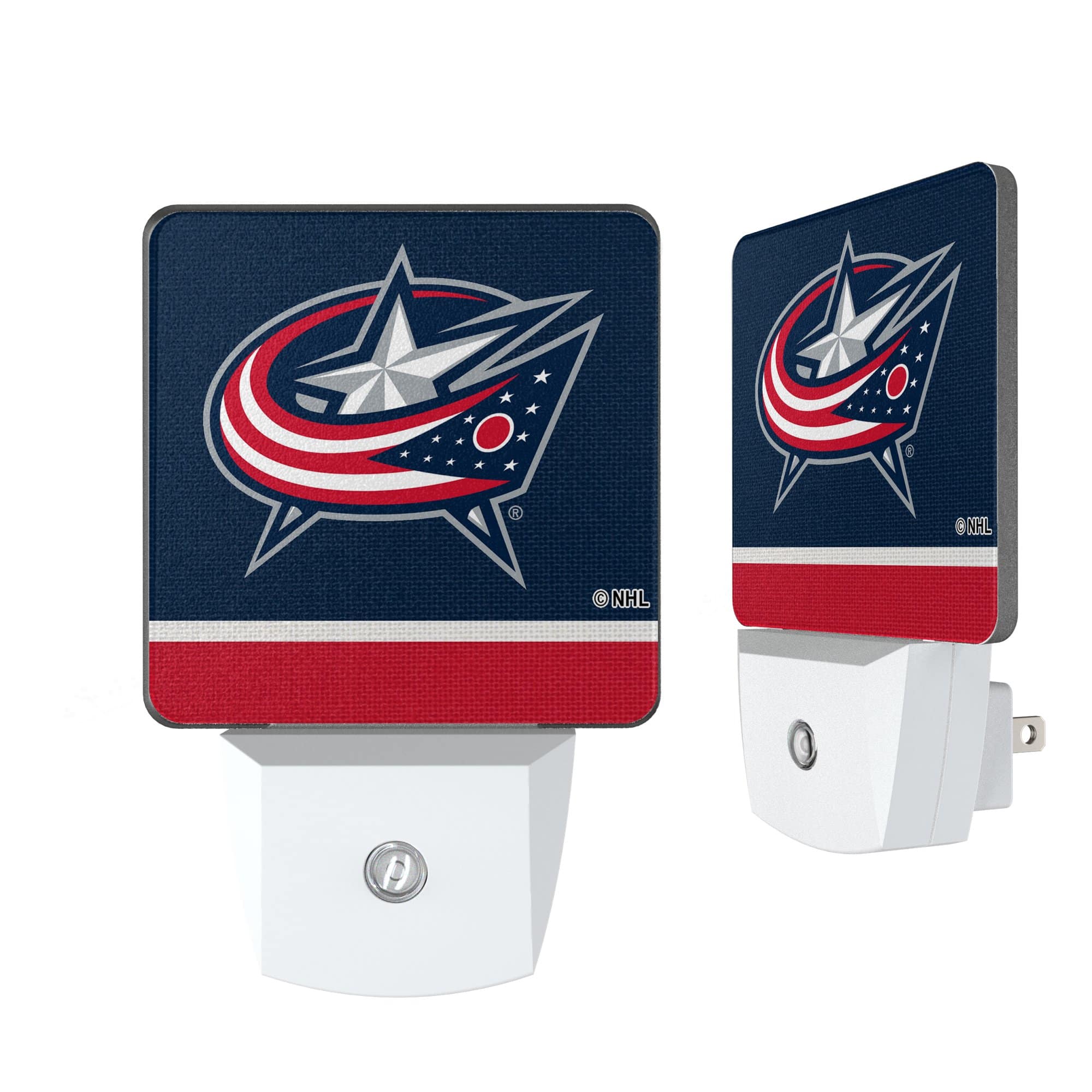 Keyscaper - Columbus Blue Jackets Stripe Design Nightlight 2-Pack - Multicolor