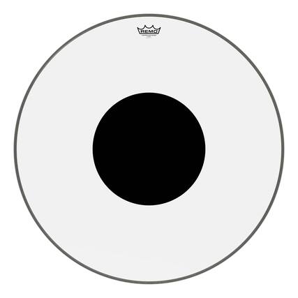 Front. Remo - Controlled Sound Series Clear Black Dot Drumhead.