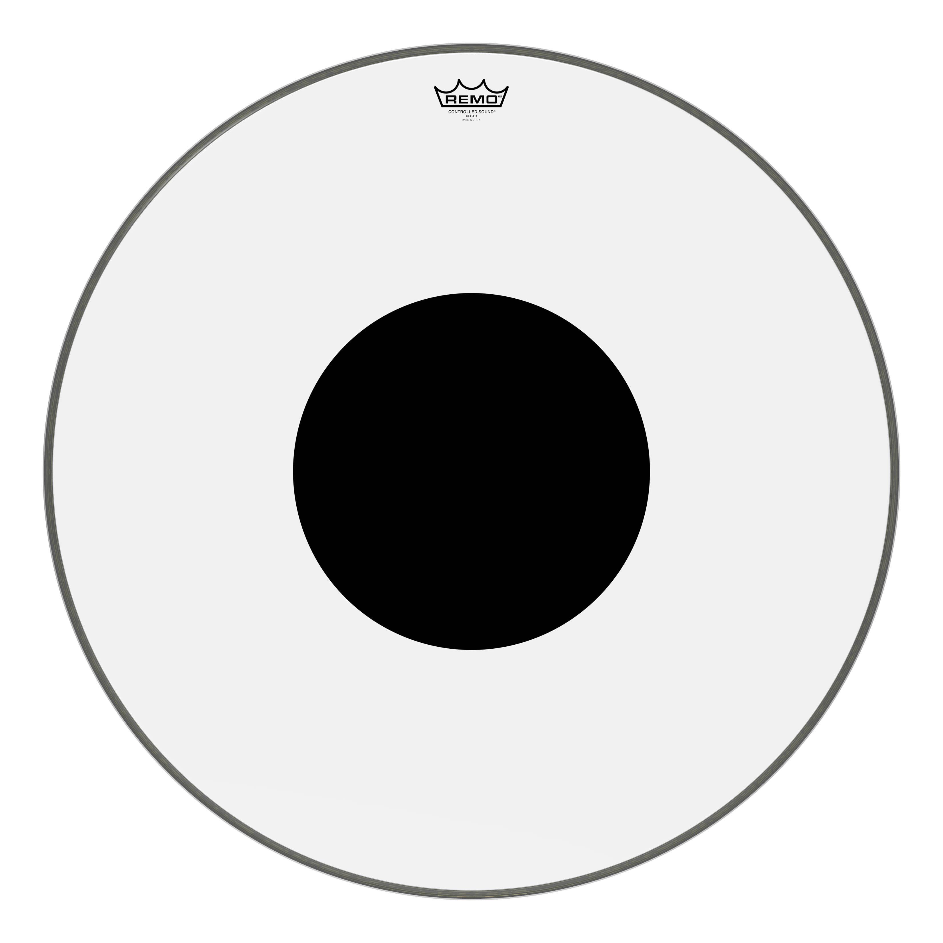 Front. Remo - Controlled Sound Series Clear Black Dot Drumhead.