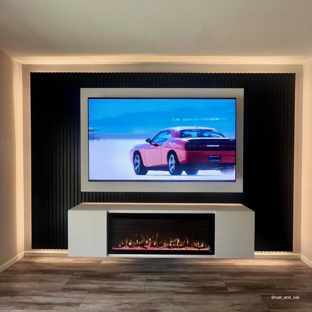 Alt View 2. Touchstone Home Products - 50 in. Wall Mounted Recessed Sideline Elite Smart Electric Fireplace 1500W - Black.