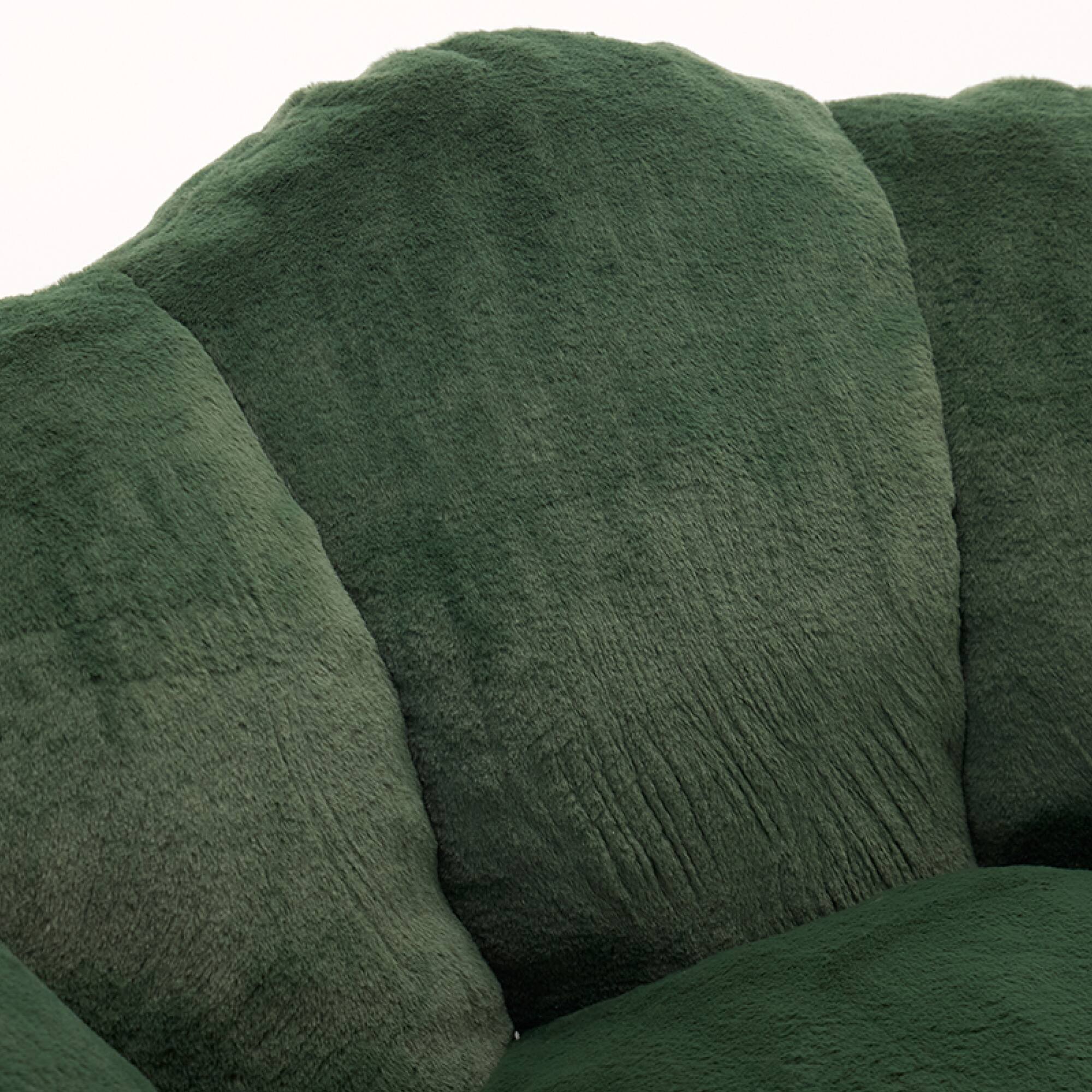 Alt View 7. GOODSILO - Lotus Style Compression Sofa Bean Bag Chair with Pull Ring for Easy Mobility and No Assembly Required - Green.