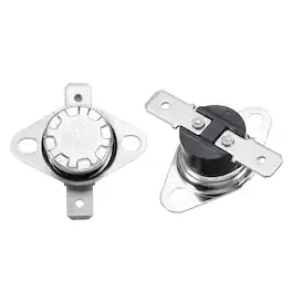 Unique Bargains - 2pcs KSD301 Thermostat 30°C/86°F 10A Normally Open N.O Thermal Cutoff Switch for Microwaves/Oven Bakelite - Silver