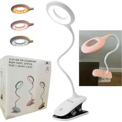 CLIP-ON OR STANDING BABY LIGHT, OFFICE, TASK & NIGHT LIGHT
CAYCON