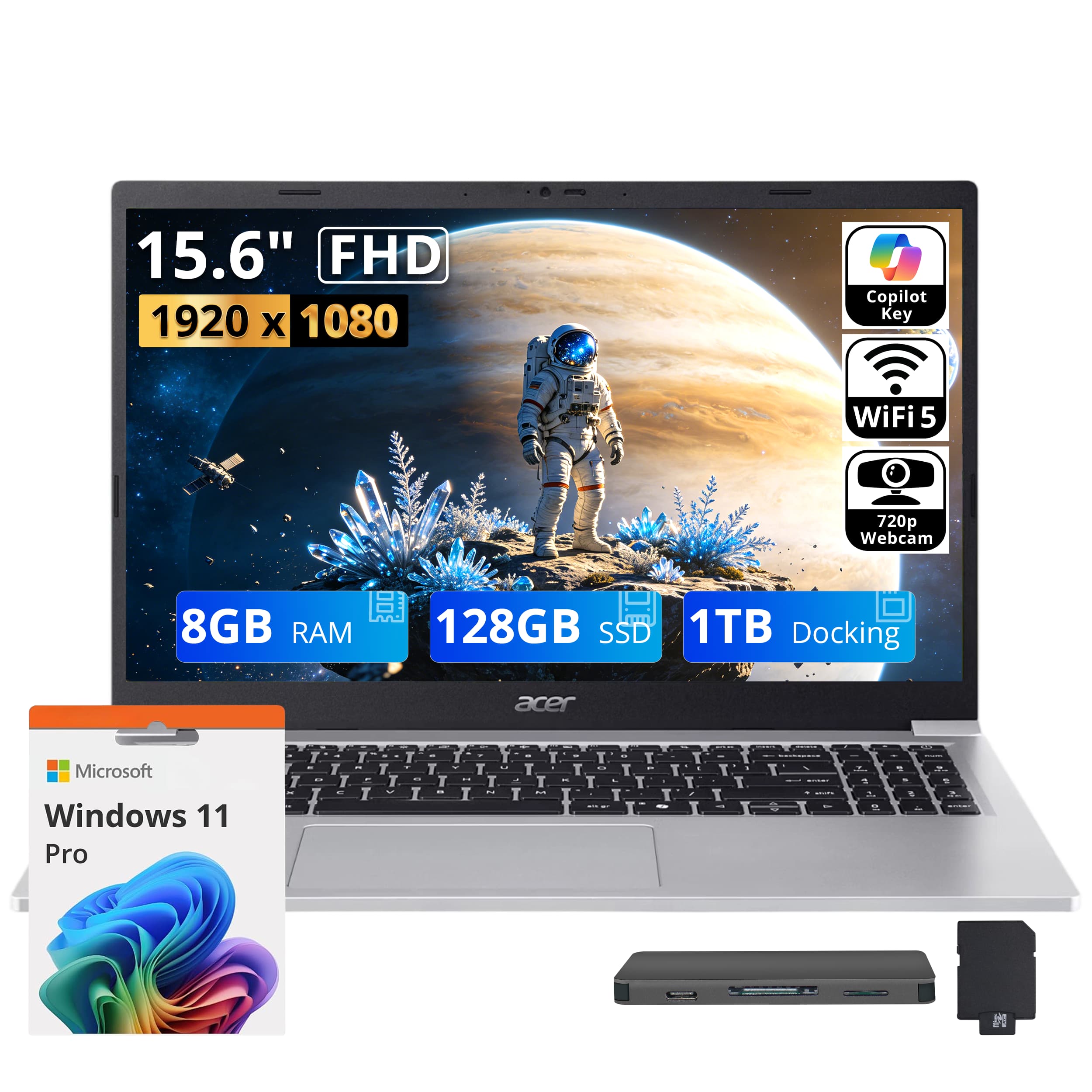 "Acer - Upgraded - Aspire Lite 15 Laptop – 15.6"" FHD IPS – Intel Core 3 Series 1 N350 – Intel Graphics - 8GB Onboard – 128GB PCIe SSD - Light Silver" price history on PriceWatchPro
