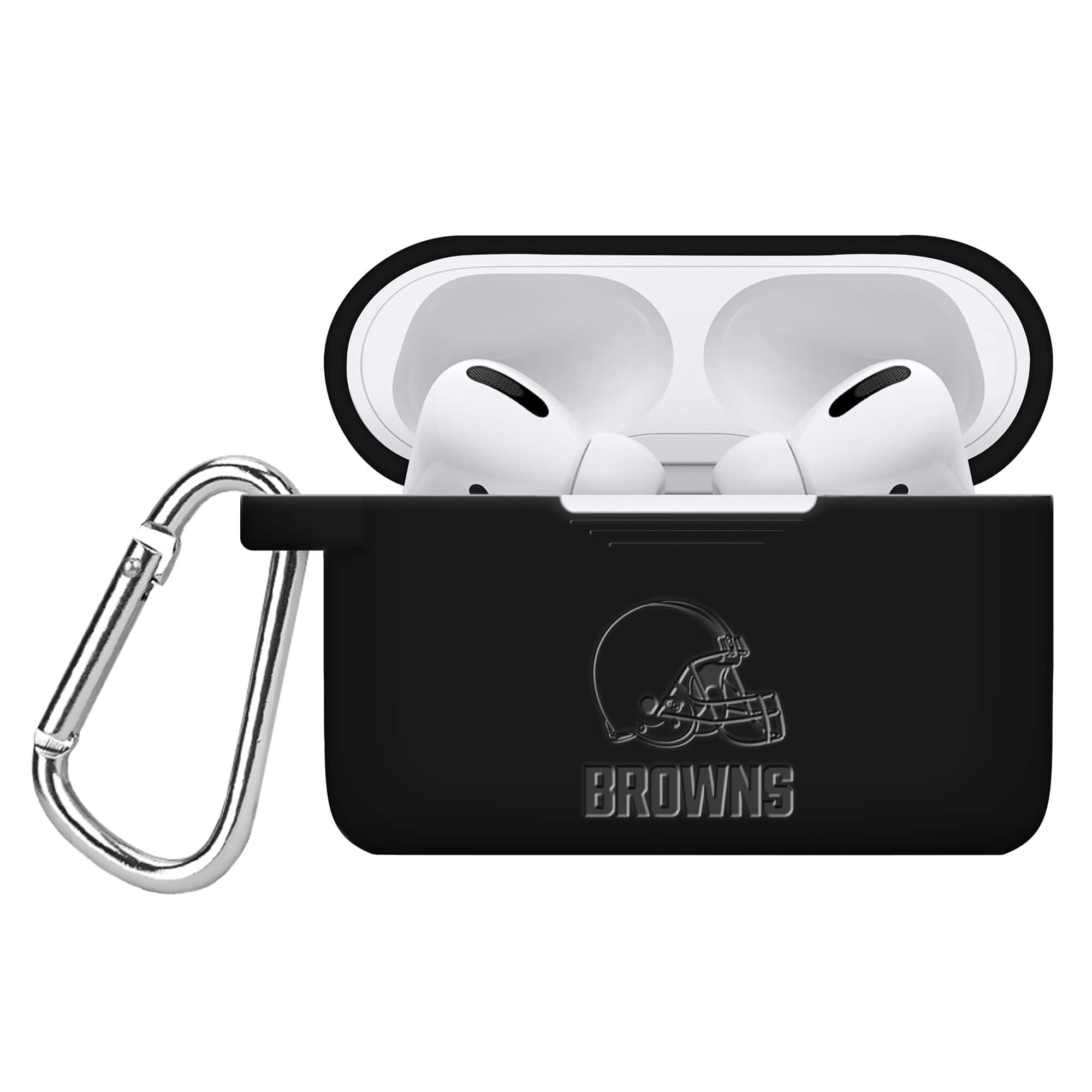 Artinian Cleveland Browns Debossed Silicone Airpods Pro Case Cover