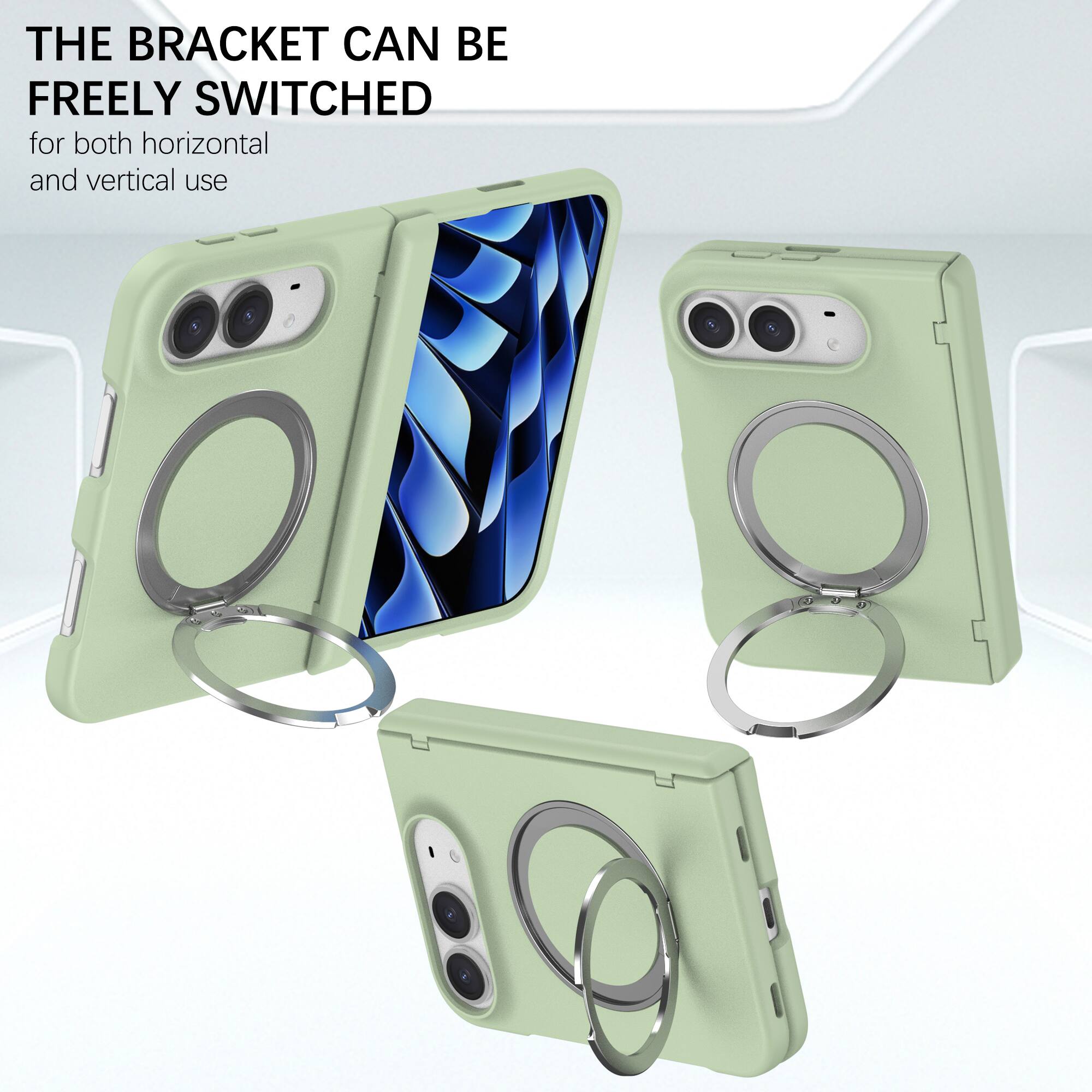 THE BRACKET CAN BE FREELY SWITCHED  
for both horizontal and vertical use