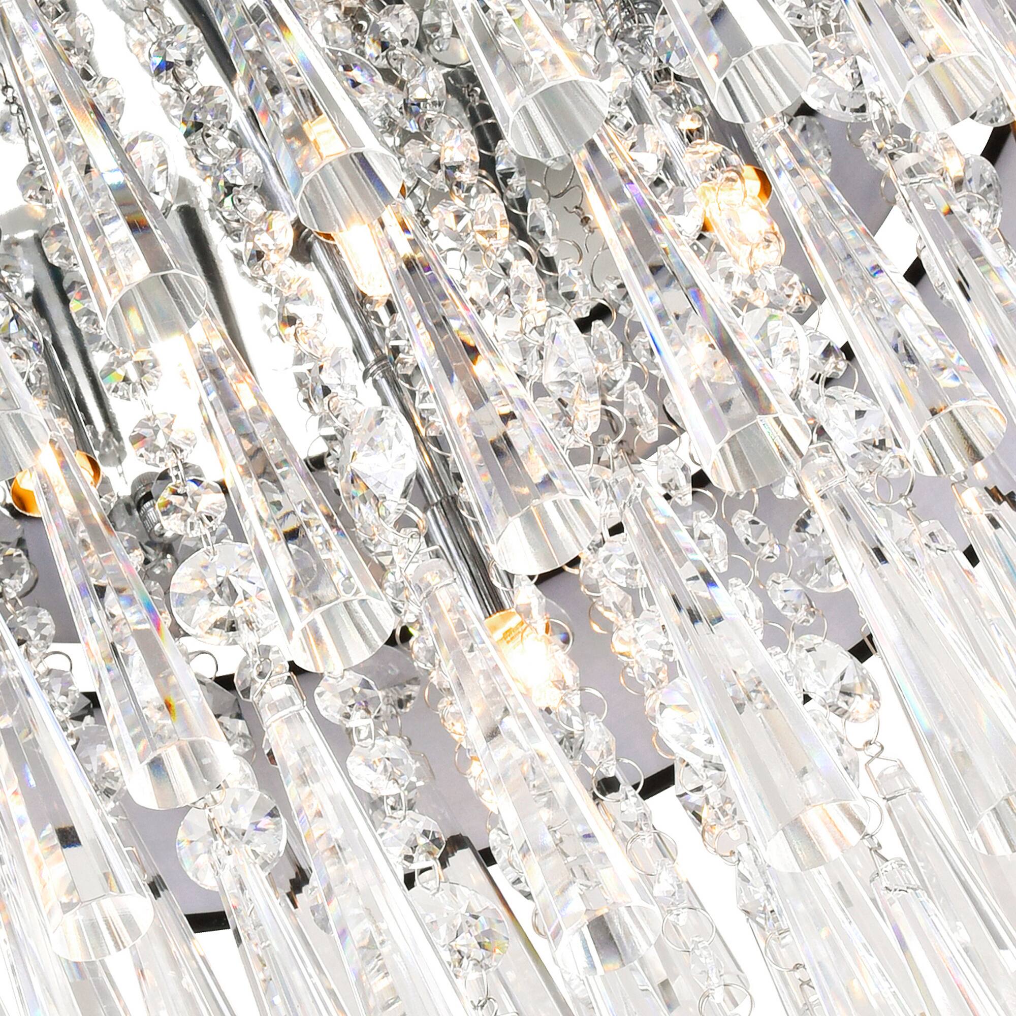 Back. CWI Lighting - Franca 8 Light Drum Shade Chandelier With Chrome Finish - Black.