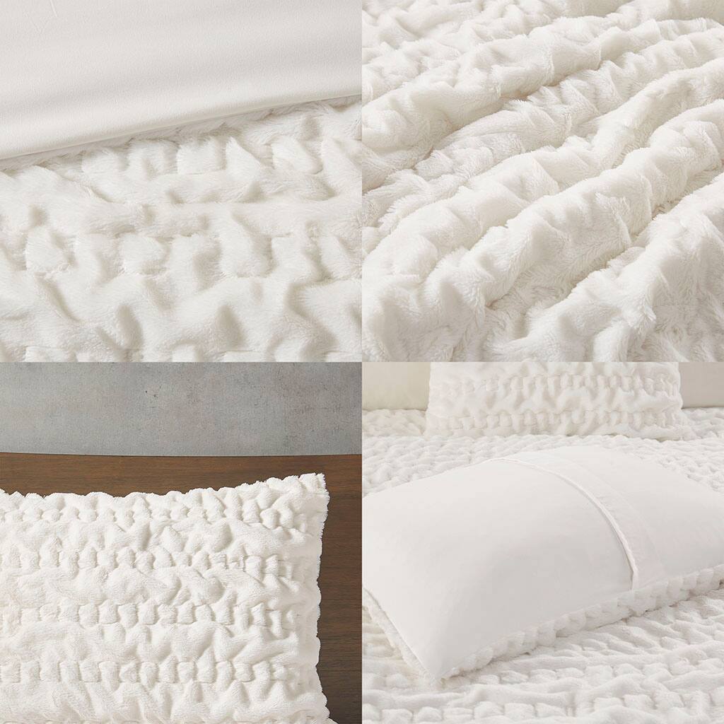 Alt View 5. Gracie Mills - Gracie Mills Hanna Faux Fur Down Alternative Comforter Set - Ivory.