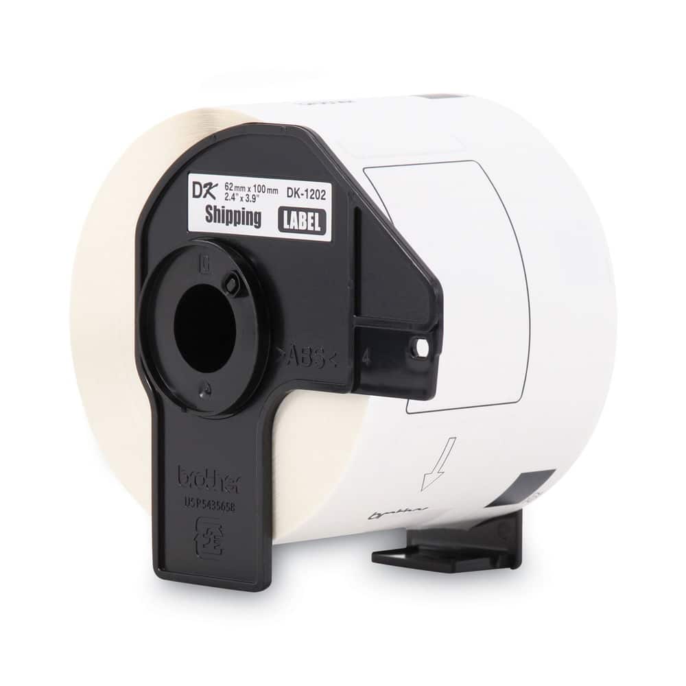 Brother - DK1202 2.4 in. x 3.9 in. Die-Cut Shipping Labels - (1-Roll) - White