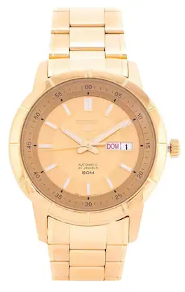 Seiko - Tone Stainless Steel Dial 21 Jewels Automatic SNKN62K1 Men's Watch - Gold