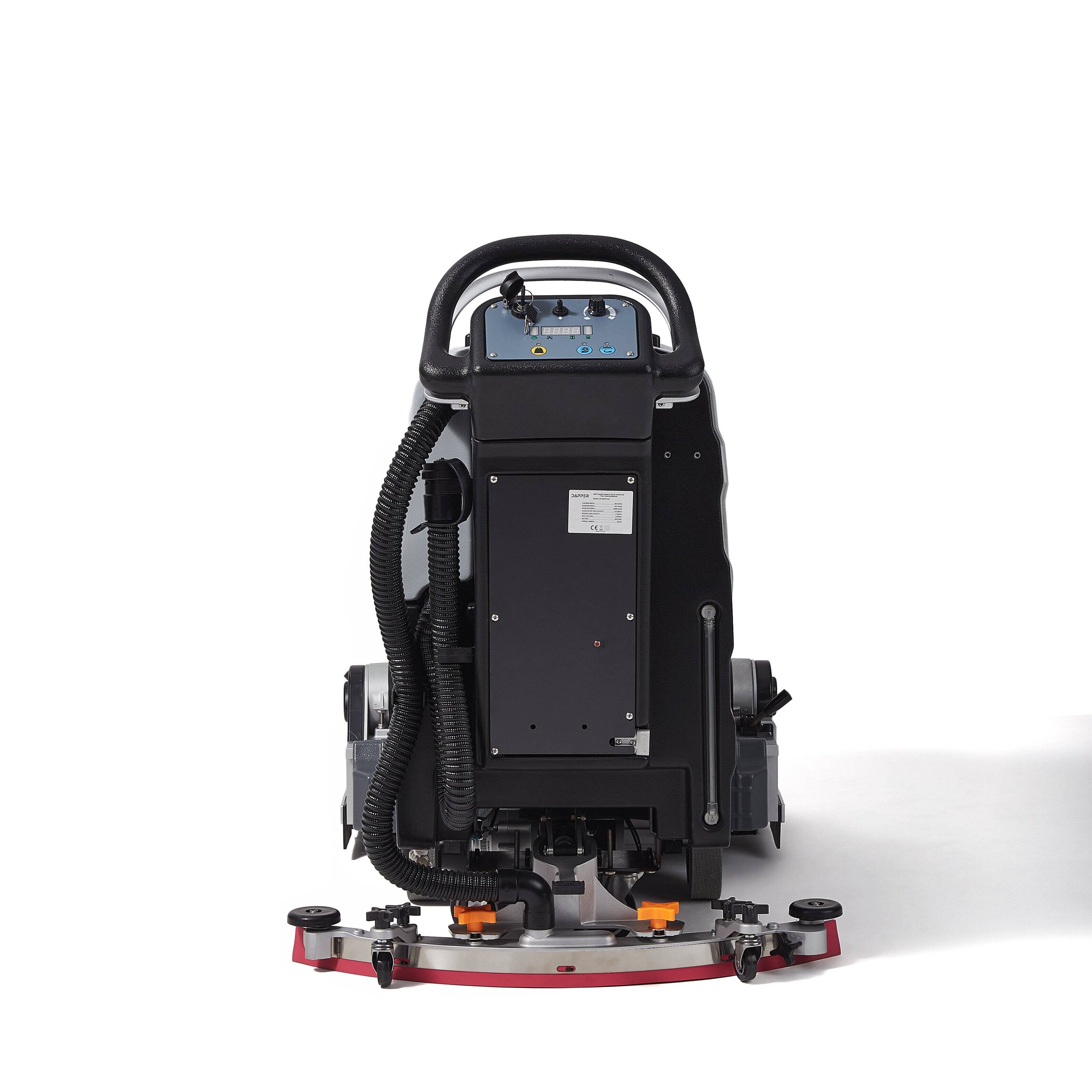 Alt View 8. Dapper Supply - Battery Powered Commercial Floor Cleaner 25.5 Inch Path Self Propelled 4 Hour Runtime 2 Year Warranty - Grey.