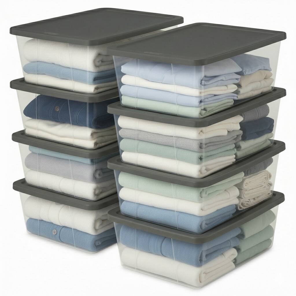 Front. Homz - Homz 12 Qt Stackable Plastic Storage Container with Snaplock Lid, Gray (8 Pack).