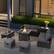 Alt View 3. Costway - 9 PCS Patio Furniture Set with 32" Fire Pit Table 50,000 BTU Square Propane Fire Pit - Grey.
