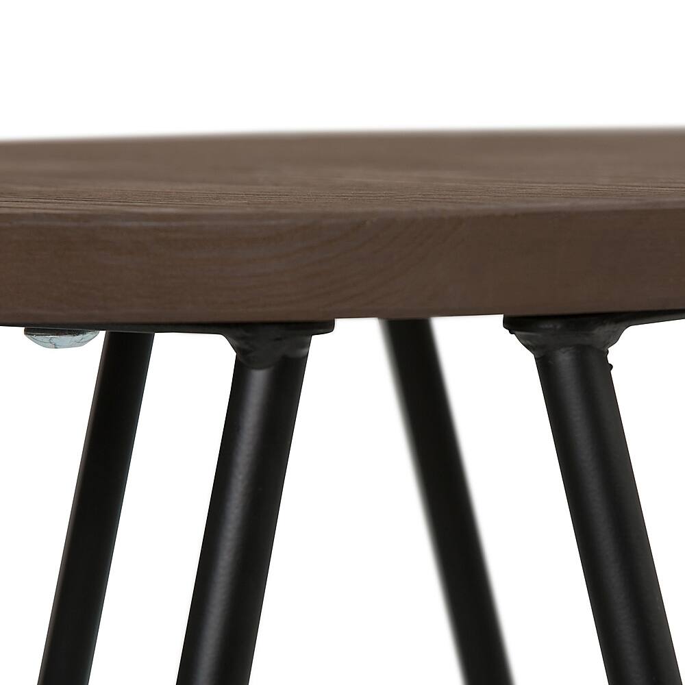 Alt View 13. Simpli Home - Simeon Industrial Metal 26 inch Metal Counter Height Stool with Wood Seat (Set of 2) in Cocoa Brown / Black - Cocoa Brown / Black.