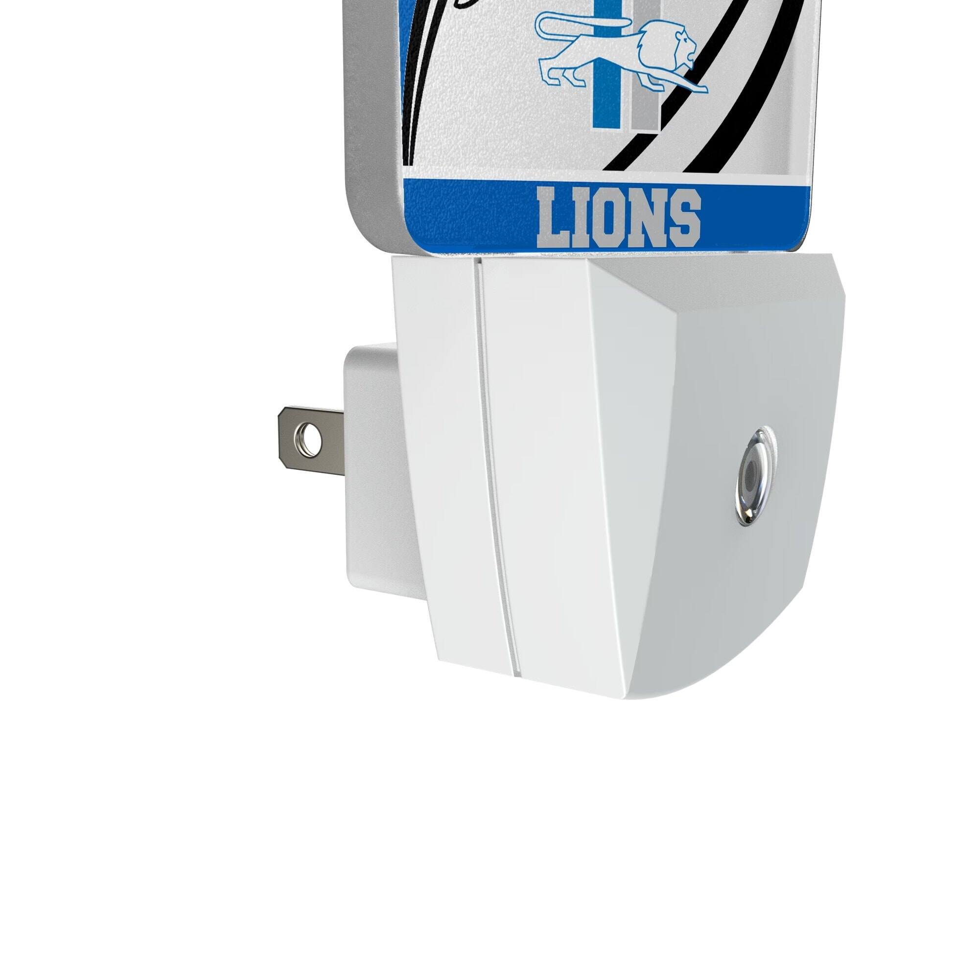 Alt View 2. Keyscaper - Detroit Lions Passtime Design Nightlight 2-Pack - Multicolor.