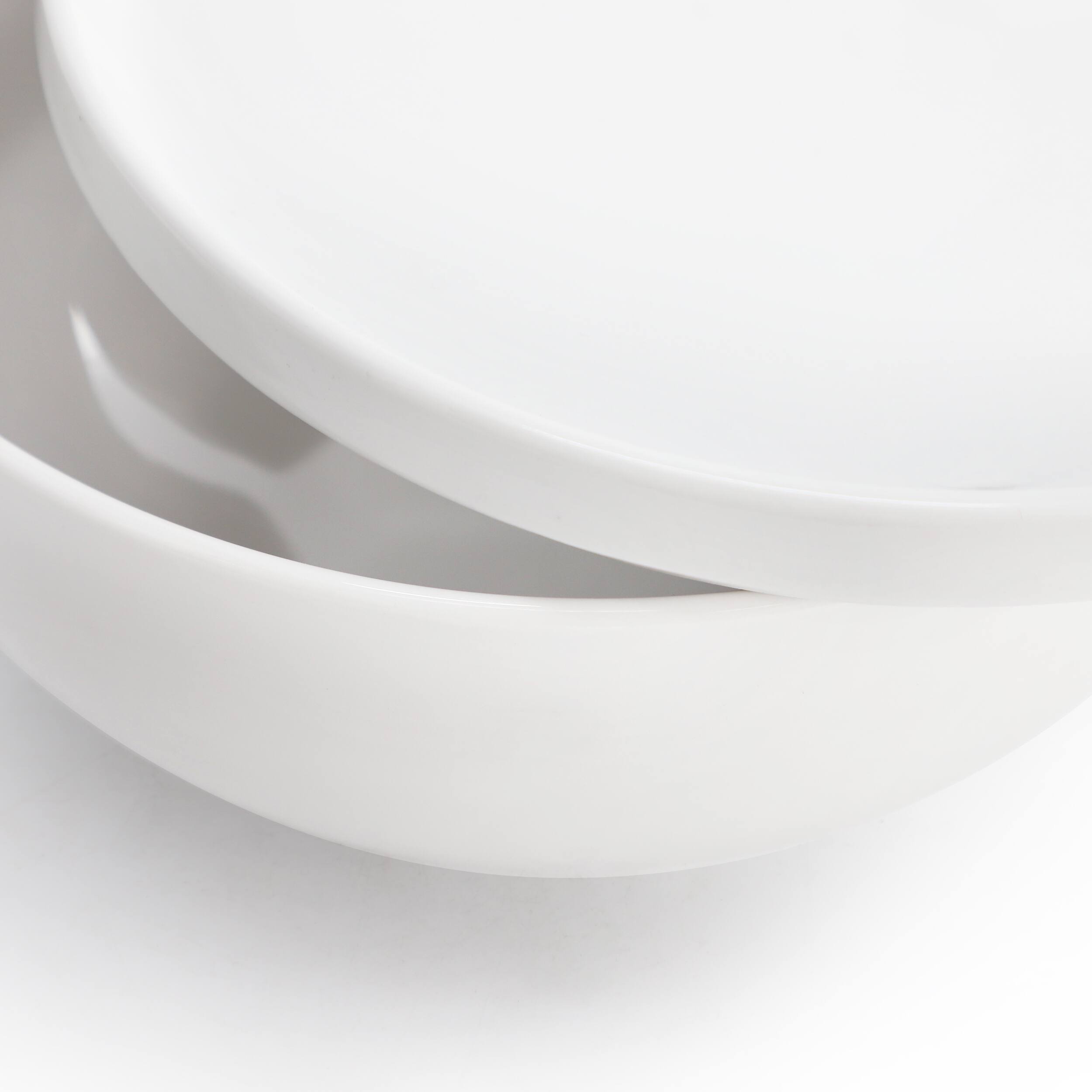 Alt View 3. Gibson - Gibson Home Great Essentials 2 Piece 7.8 Inch Ceramic Serving Bowl with Dual Purpose Lid - White.