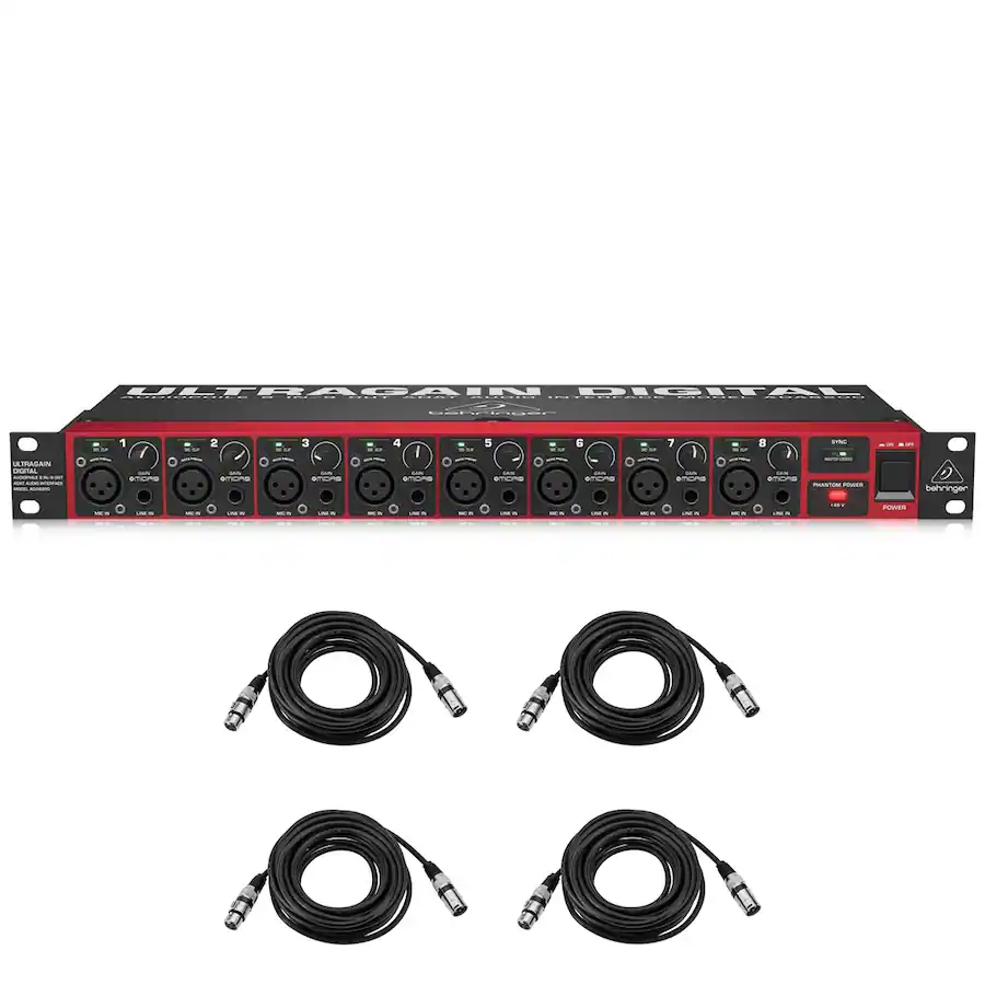 Digital Sound Line Behringer Ultragain Digital ADA8200 Audiophile 8 In/8 Out ADAT Audio ...