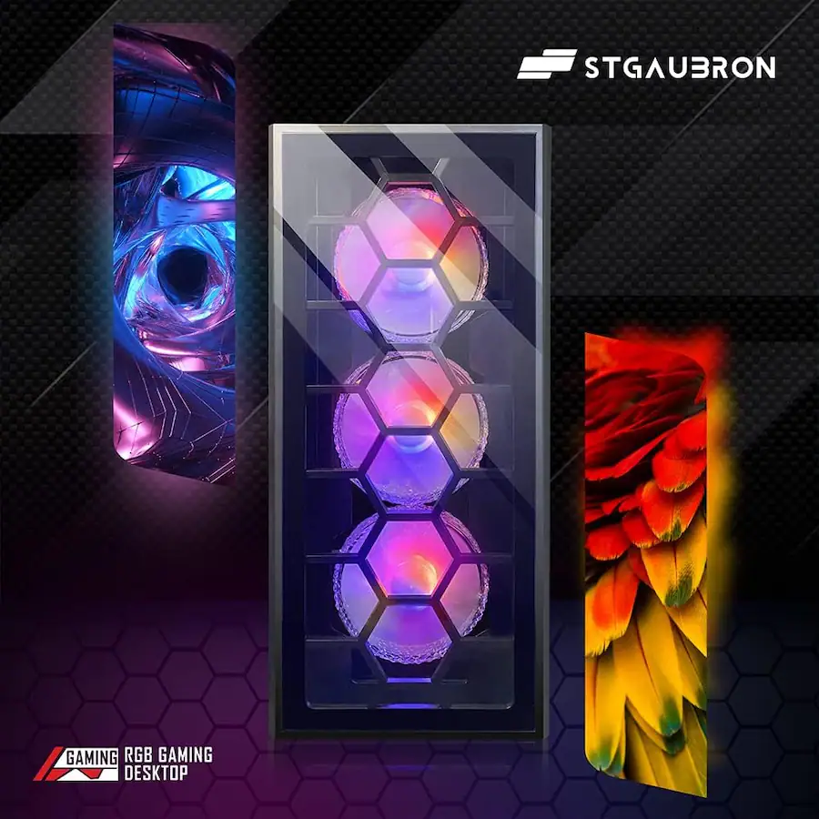 STGAubron Gaming PC Desktop, Intel Core i7 up to 3.9 GHz, GeForce RTX ...