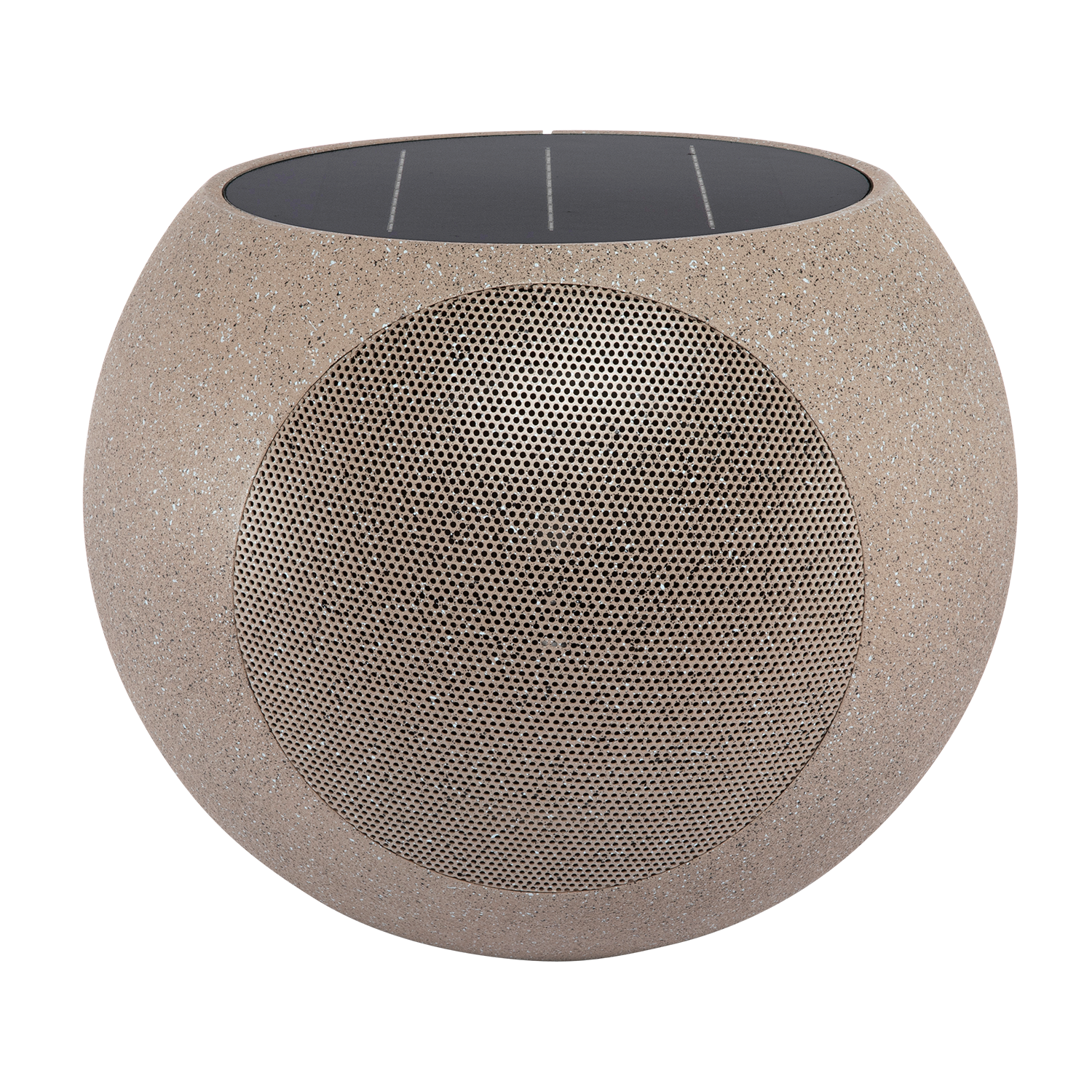Alt View 1. Victrola - Victrola Zen Outdoor Bluetooth Solar Speaker - Stone.