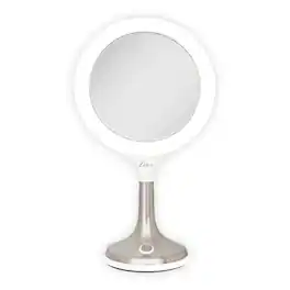 Zadro - Solana, LED Lighted Makeup Mirror with 8X/1X Magnifications & Touch Controls - White