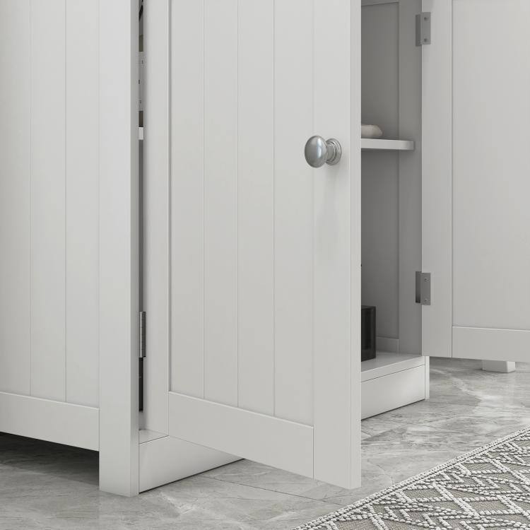 Alt View 9. PULUZ - 24 inch Under Sink Storage Cabinet with 2 Doors and Shelves, Pedestal Sink Bathroom Vanity Furniture - White.