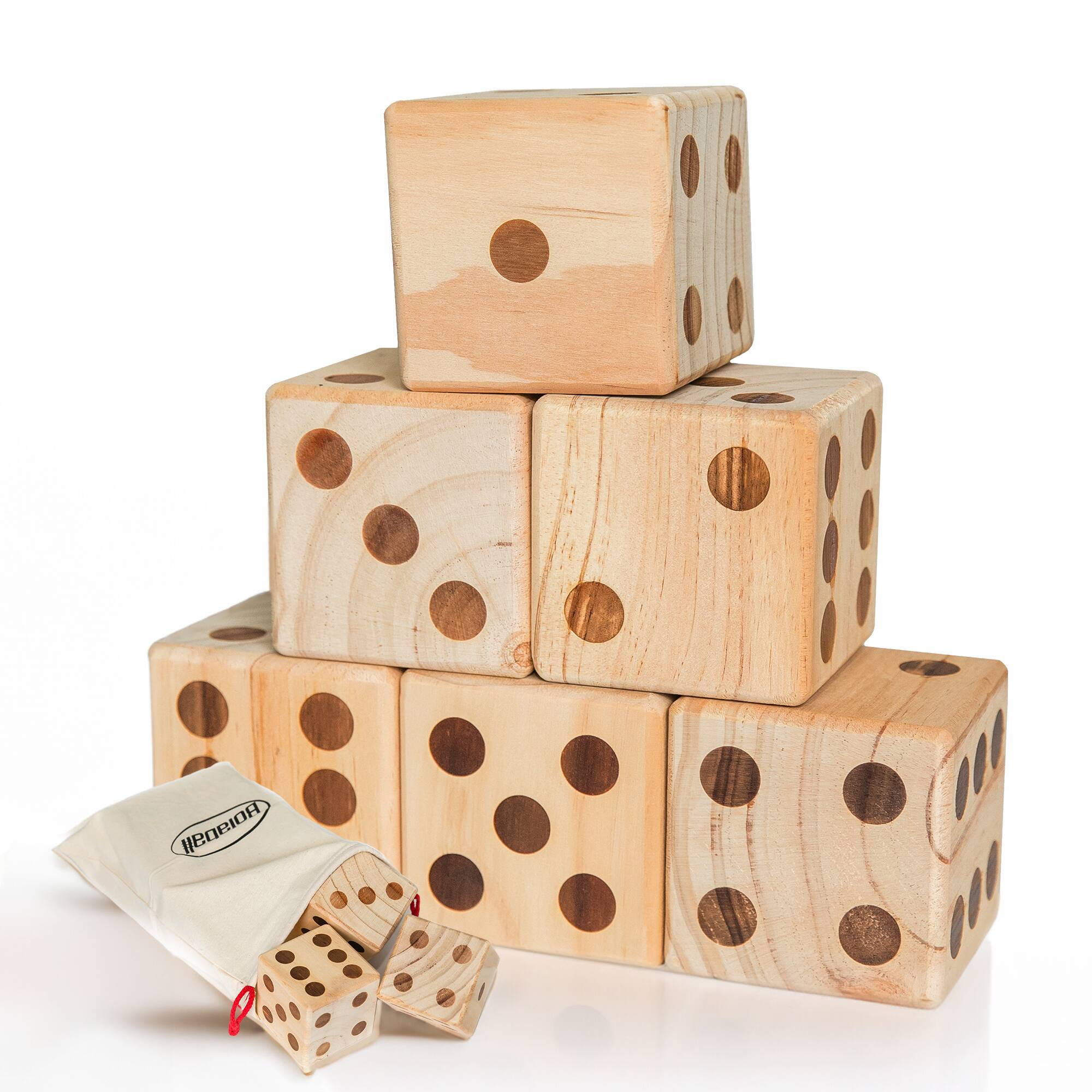 Front Zoom. Bolaball - Bolaball: Giant Wooden Dice Set With Carry Bag, Outdoor & Indoor, Ages 13+.