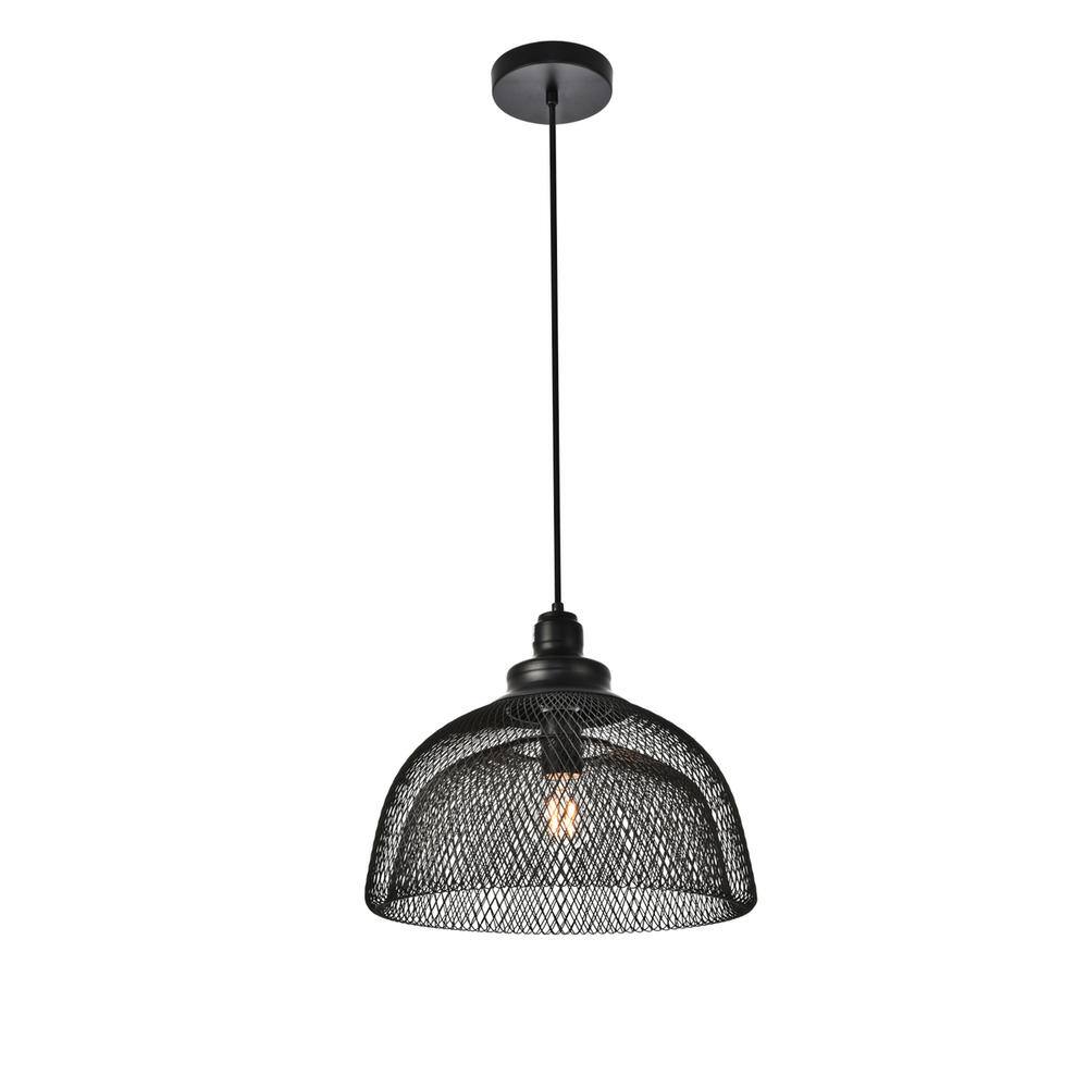 Alt View 2. Living District - Warren Collection Pendant D13.5in H11in Lt:1 Black Finish - Black.