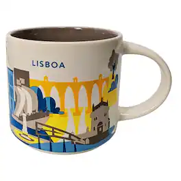 Starbucks - You Are Here Series Lisboa Ceramic Mug, 14 Oz - Gray