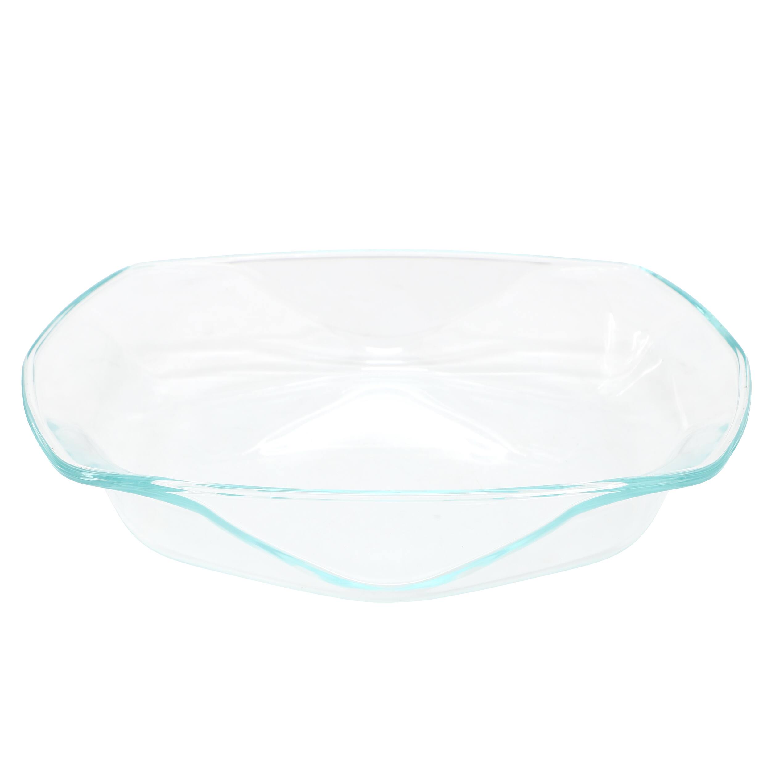 Front. Gibson - Soho Lounge Carnegie Hill 14 inch x 12 Inch x 2.8 Inch Tempered Glass Baking Pan with Built in Handles - Clear.