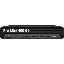 HP - Pro Mini 400 G9 Business Mini Desktop, 12th Gen Intel Hexa-Core i5-12500T, 16GB RAM, 256GB SSD, WiFi 6 Bluetooth 5.2 - Black