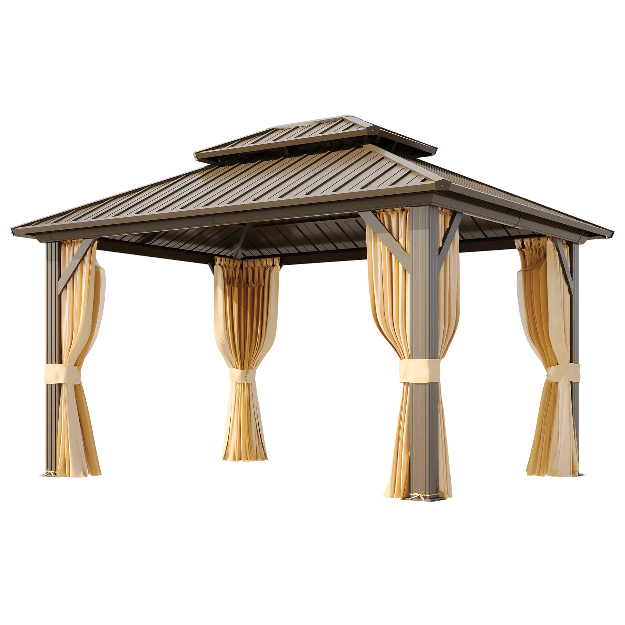 Front. U-HOMY - 10'x12' Hardtop Aluminum - Aluminum Finish.