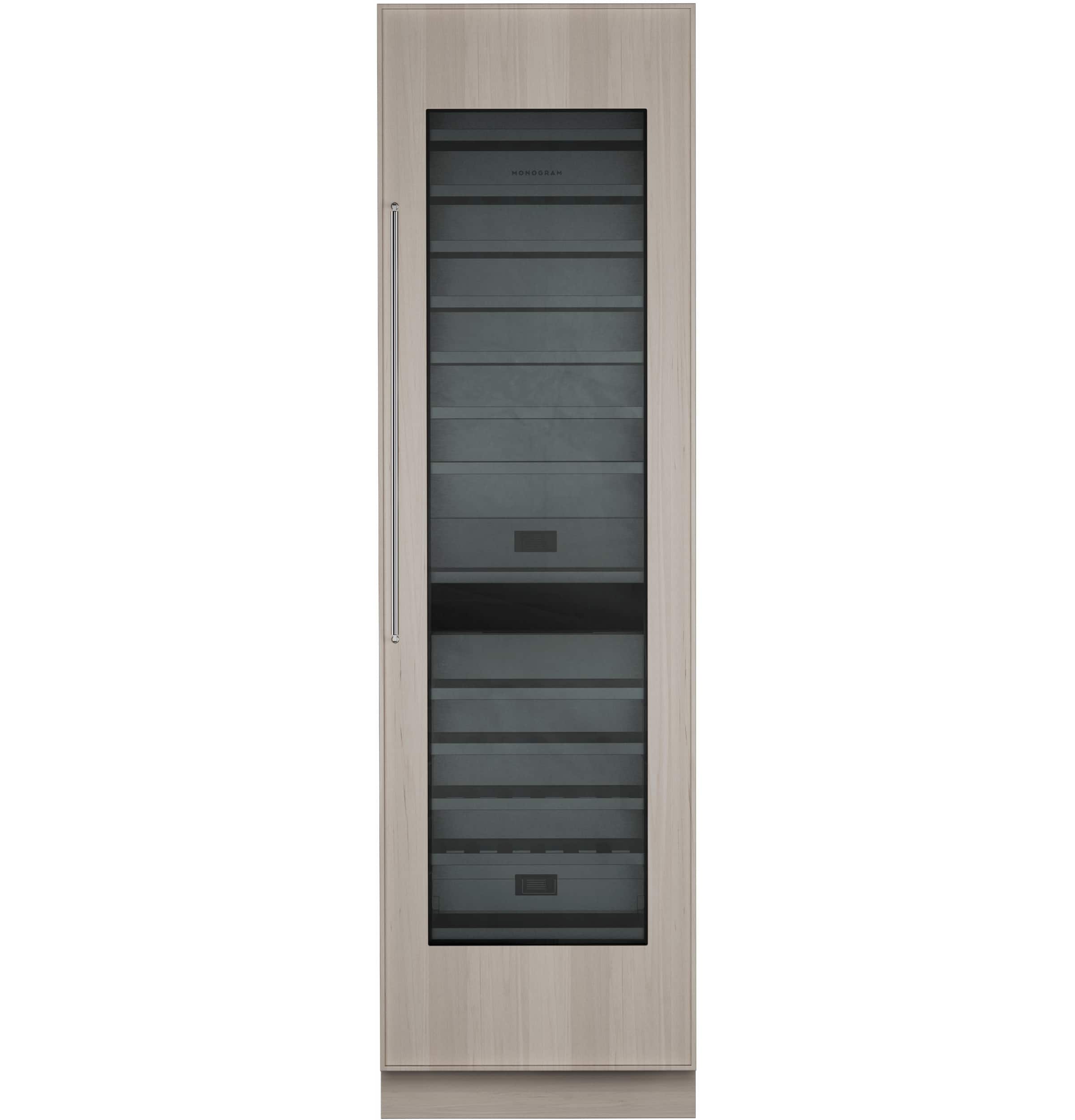 Monogram - 91-Bottle Built-In Dual Zone Wine Cooler with 13 Full Extension Shelves - Custom Panel Ready - Front_Zoom