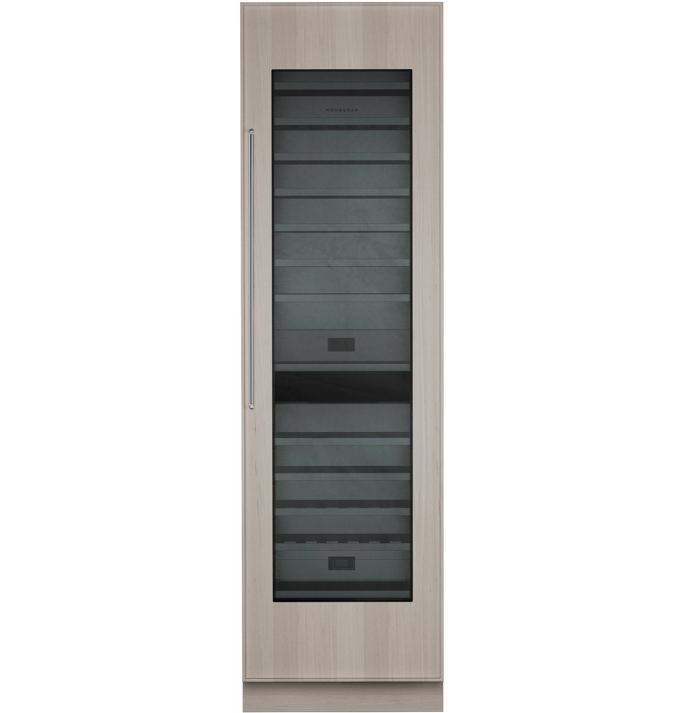 Front. Monogram - 91-Bottle Built-In Dual Zone Wine Cooler with 13 Full Extension Shelves - Custom.