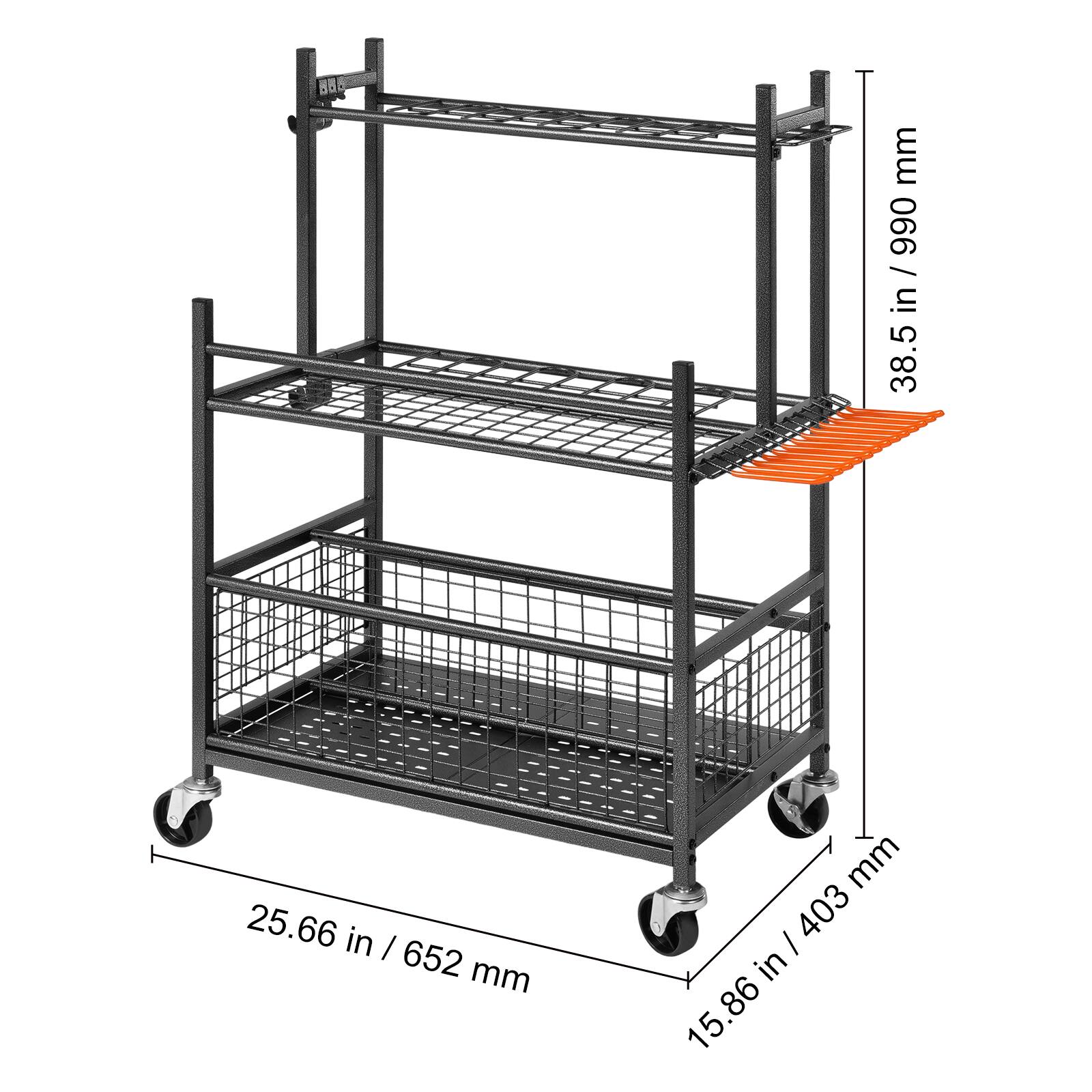 - Height: 38.5 in / 990 mm
- Width: 25.66 in / 652 mm
- Depth: 15.86 in / 403 mm