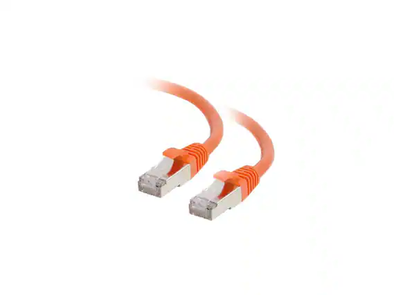 Front. Cables to Go - C2G / Cables to Go 00880 Cat6 Snagless Shielded (STP) Network Patch Cable, Orange (5 Feet/1.52 Meters).