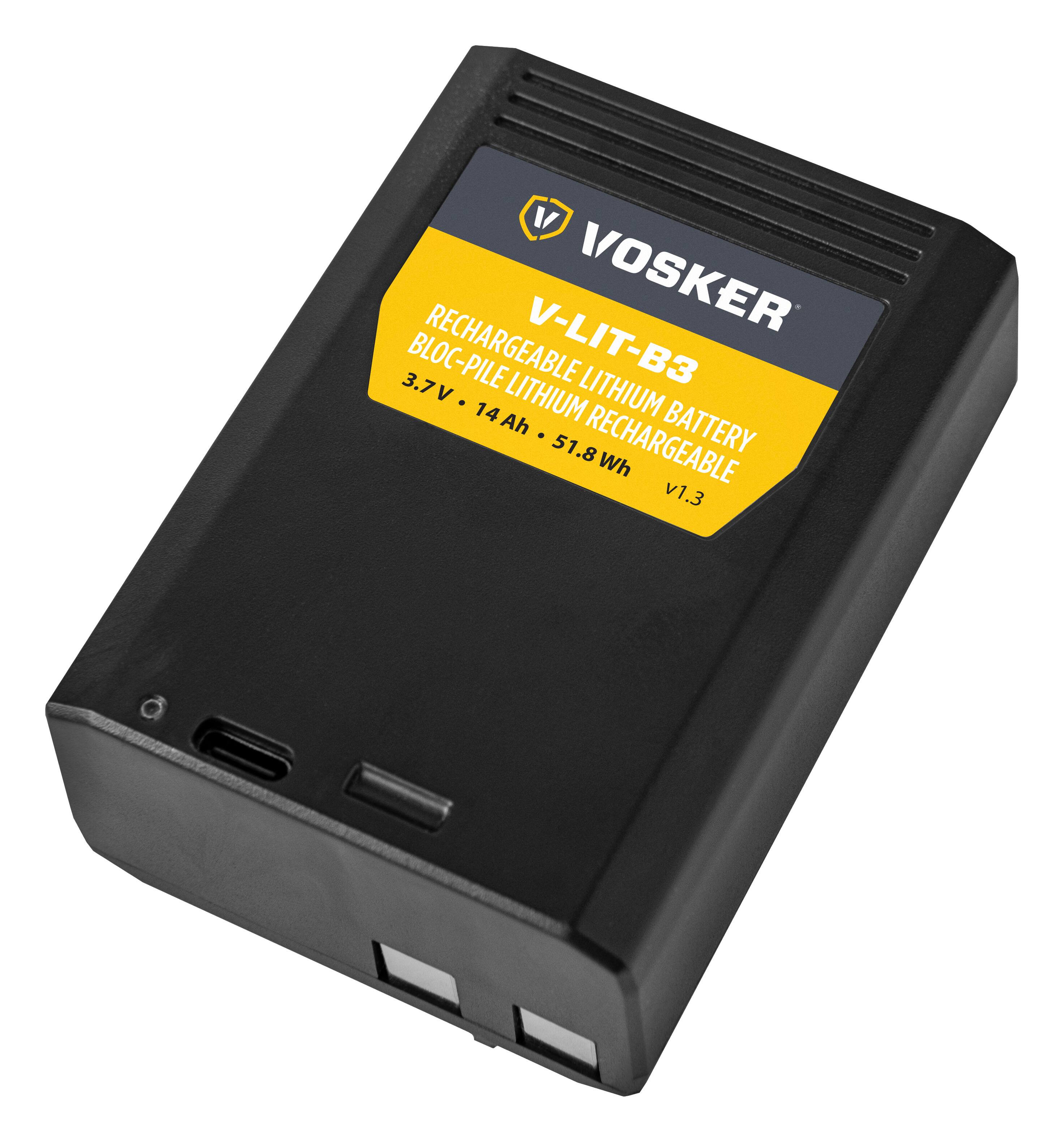 Alt View 1. Vosker - V-LIT-B3 Rechargeable Lithium Battery for V300 - Black.