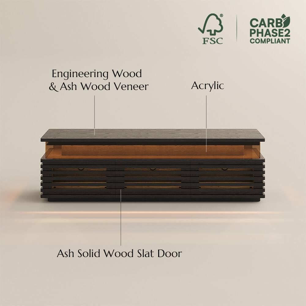 FSC CARB PHASE2 COMPLIANT  
Engineering Wood & Ash Wood Veneer  
Acrylic  
Ash Solid Wood Slat Door