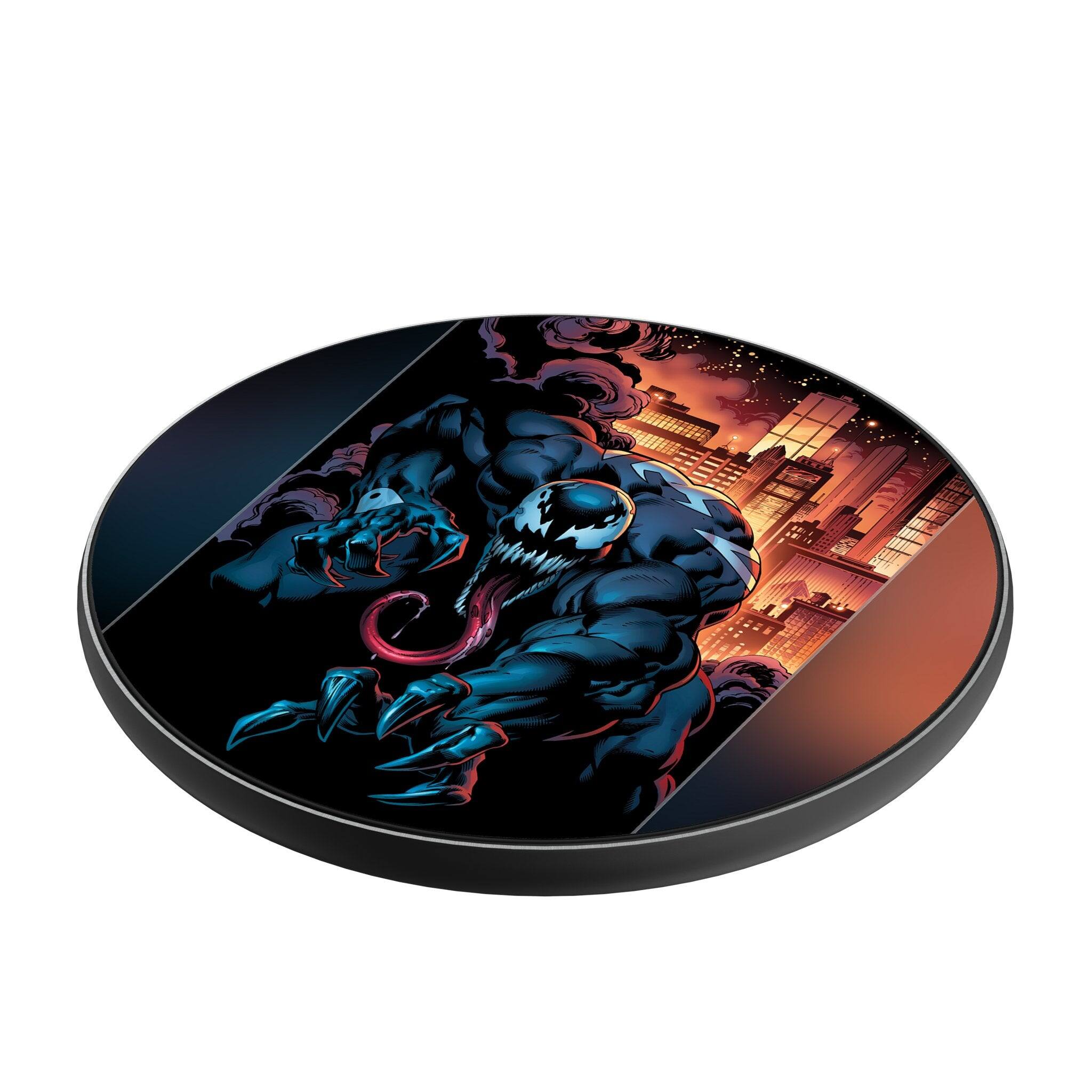Angle. Keyscaper - Marvel Cover Art 15-Watt Wireless Charger - Venom 1.