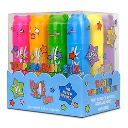 The Pencil Grip - Kwik Stix Cuties Solid Tempera Paint, Assorted Colors, 12/Pack (TPG684)