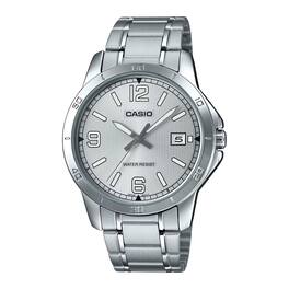 Casio - Men’s Dial Stainless Steel Bracelet Watch - LTP-V004D-7B2UDF - Silver