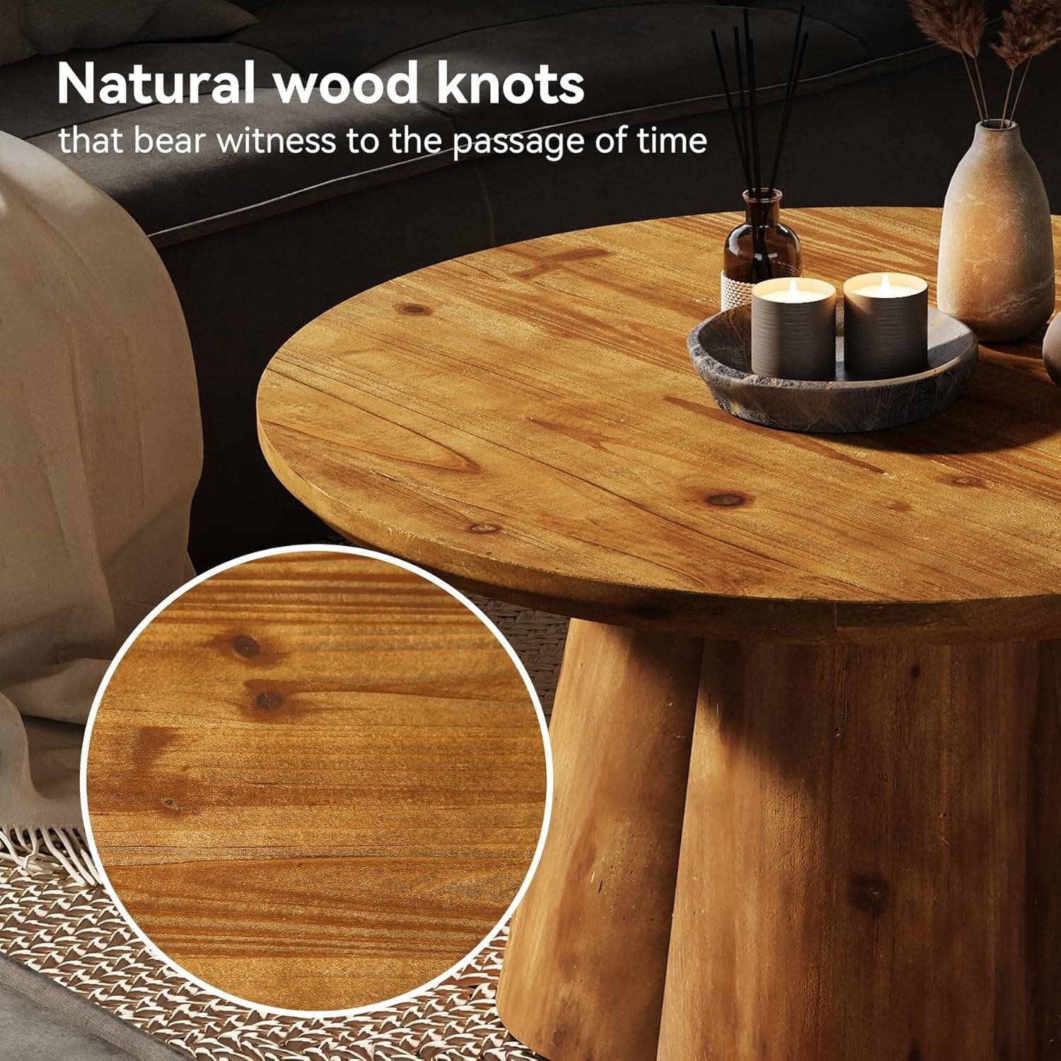 Natural wood knots that bear witness to the passage of time