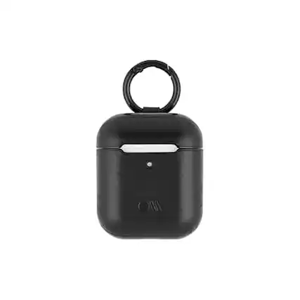 Front. Case-Mate - Case-Mate Hook UPS Case and Neck Strap AirPods Black - Black.