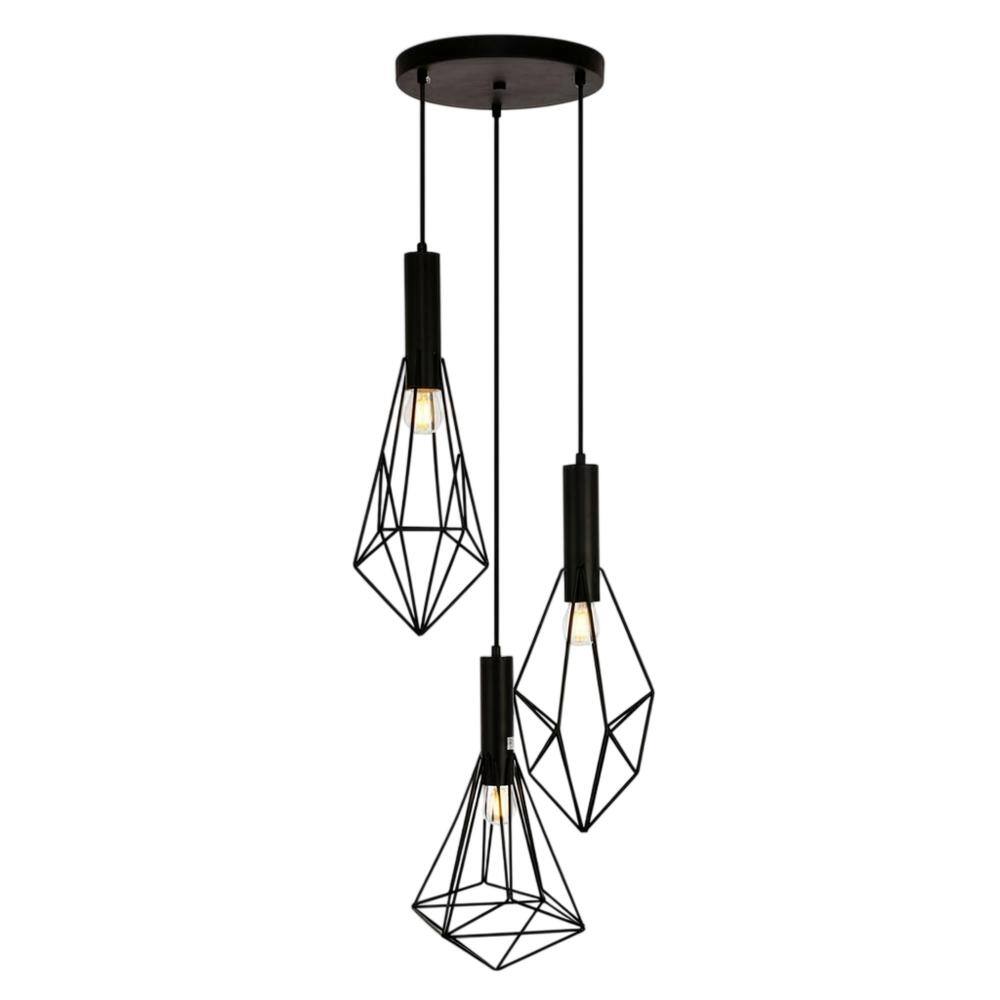 Living District - Jago Collection Pendant D16.0 H30.4 Lt:3 Finish - Black price history on PriceWatchPro