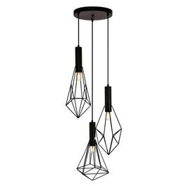 Living District - Jago Collection Pendant D16.0 H30.4 Lt:3 Finish - Black