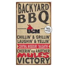 Jardine - Central Missouri Mules 11'' x 20'' Indoor/Outdoor BBQ Sign - Brown