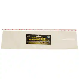 ASHLEY PRODUCTIONS - Clear View Self-Adhesive Extra Large Name Plate Pocket 5.75" x 21" Pack of 25