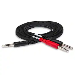 Hosa Technology - 3.3' 1/4" TRS Mono Male to Two 1/4" TS Mono Male Send / Return (Insert) Cable