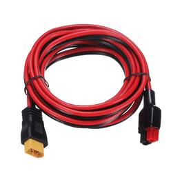 Unique Bargains - 300VDC XT60 Extension Cable, XT60 Male to Battery Connector for RC/Solar/Power Station - Red and Black