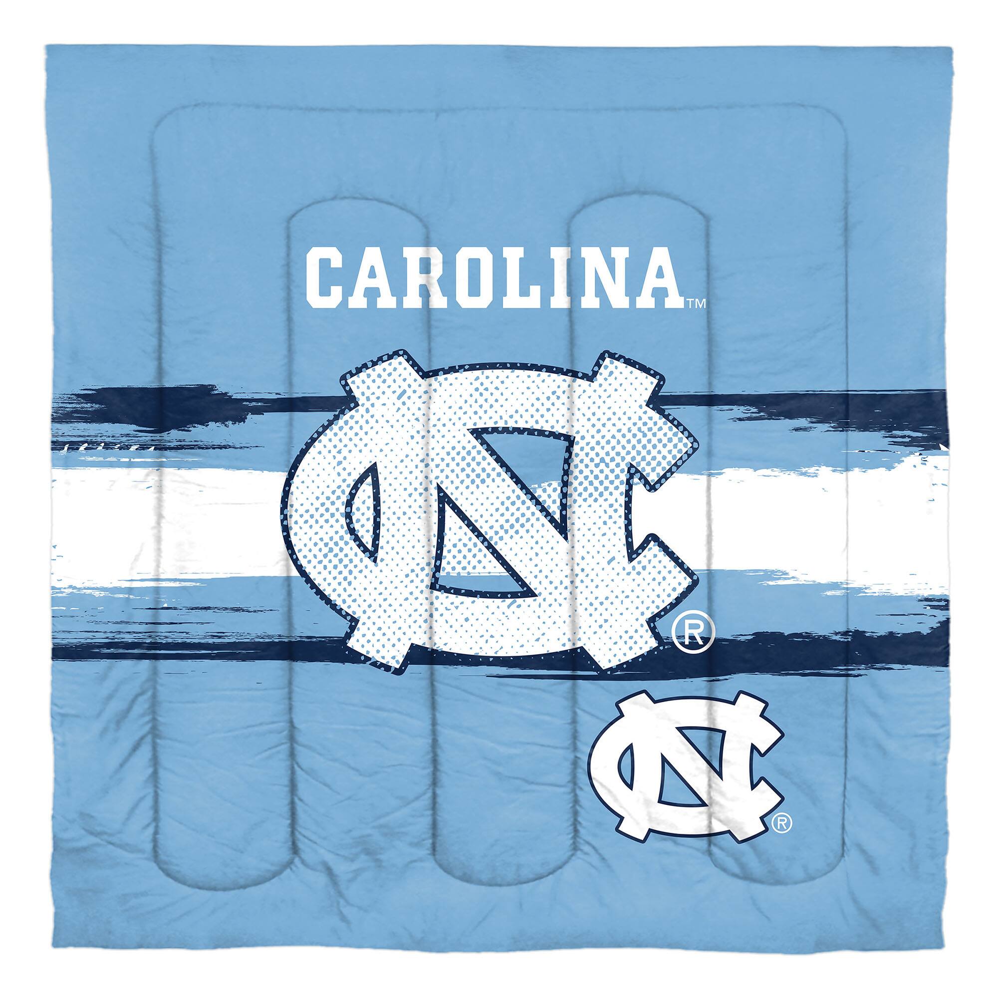 Angle. Sweet Home Collection - NCAA North Carolina Tar Heels Comforter & Sham Set- Full/Queen - Multicolored.